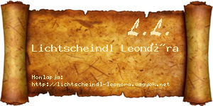 Lichtscheindl Leonóra névjegykártya